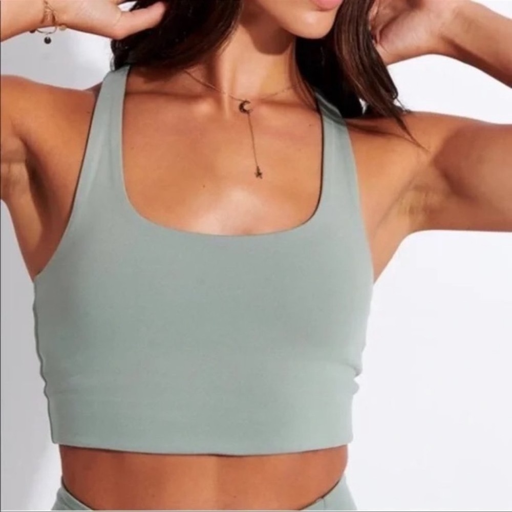 Girlfriend collective Paloma sports bra in agave